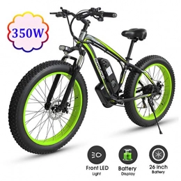 ZJGZDCP Elektrofahrräder ZJGZDCP 21 Geschwindigkeit 350W Folding Electric Bike 26inch * 4.0 Fat Bike 5 PAS Hydraulische Scheibenbremse 48V 10 / 15Ah Abnehmbare Lithium-Batterie-Lade (Color : Green, Size : 350W-10Ah)
