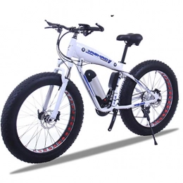 ZJGZDCP Elektrofahrräder ZJGZDCP 26inch Fat Tire elektrisches Fahrrad 48V 15Ah Schnee E-Bike 21 / 24 / 27 / 30 Beschleunigt Beach Cruiser Herren Damen Berg Electric Bikes mit Scheibenbremse (Color : 10Ah, Size : Black)