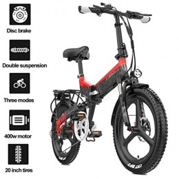 ZJGZDCP Elektrofahrräder ZJGZDCP Elektrisches Fahrrad Electric Mountain Bike 400W Ebike 20 '' Elektro-Fahrrad Erwachsene Ebike Mit Abnehmbarer 10.4 / 12.8Ah Batterie Stadt Pendeln Adult Strand E Bike