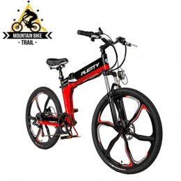 ZJGZDCP Elektrofahrräder ZJGZDCP Folding Strand Elektrisches Fahrrad Adult Electric Mountain Fahrrad Mit 48V 8 / 10Ah Herausnehmbare Batterie Und 21 Geschwindigkeit 480W Leistungsstarke Motor Snow Mountain Electric Bike