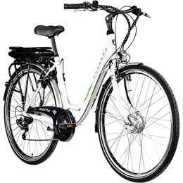 Zndapp Elektrofahrräder Zündapp E Bike 26 Zoll Damenrad Pedelec Z504 26" Elektrofahrrad E Damenrad (weiß-grün, 49 cm)