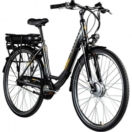 Zndapp Fahrräder Zündapp E-Bike 700c Damenrad Pedelec 28 Zoll Z502 E Citybike Hollandrad Fahrrad (grau / orange ohne Korb)