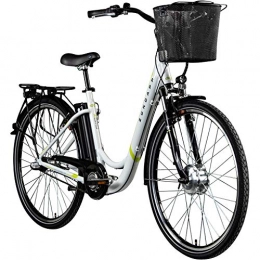 Zndapp Elektrofahrräder Zündapp E Damenrad 700c E-Bike Pedelec Z510 Citybike Elektrofahrrad 28" Fahrrad (weiß / grün, 48 cm)