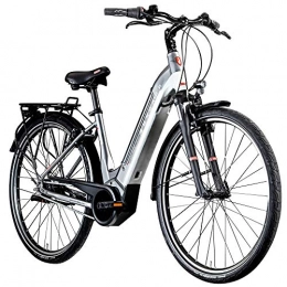 Zndapp Elektrofahrräder Zündapp Z905 700c E-Bike E Citybike 28 Zoll Pedelec Bosch Stadtrad Hollandrad (grau / weiß, 45 cm)