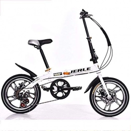 LAZNG Fahrräder 14 / 16 Inch Folding Geschwindigkeit Fahrrad - Folding Fahrrad Geschwindigkeit Erwachsener Mann Mdchen Mountainbike Single Speed Auto-Geschwindigkeits-Auto-Pendler Stadt Fahrrad ideal for die Strae