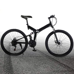 Kaibrite Fahrräder 26” Klapprad Fahrrad 21 Gang Folding City Bike Einstellbare Sitzhöhe Faltrad Fahrräder bis 150 kg für Stadt und Camping, Schwarz