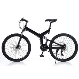 26 Zoll Faltrad Klapprad, Faltrad Mountainbike Klappfahrrad 21 Gang Folding Bike MTB Faltrad Schwarz, geeignet ab 165 cm - 190 cm