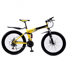 All-Purpose Fahrräder All-Purpose Faltbares Mountainbike 26 Zoll, MTB-Fahrrad mit Speichenrad 21 / 24 / 27 Speed Gear Bike Speichen für Erwachsene Damen Herren Unisex, 21 Stage Shift