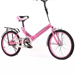 ASPZQ Falträder ASPZQ Installation-Freies Faltenrad, 20-Zoll-Radtour, Ultra-Licht-Tragbares Mini-Auto, Kinderstudentenauto 16-Zoll, Rosa, 20 inches