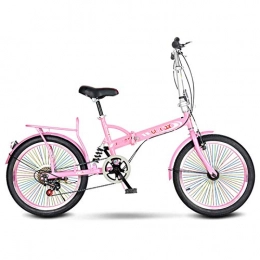 BEIGOO Fahrräder BEIGOO 20 Zoll Faltrad / Klapprad, 6 Gang Stadt Zusammenfaltbares Mini Kompakt Fahrrad Bike Städtisch Pendler Für Weiblich Männlich Erwachsener Student-Rosa-20Zoll