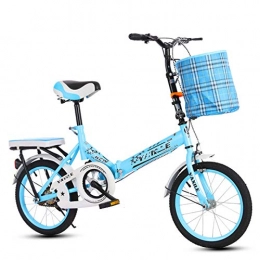 BEIGOO Fahrräder BEIGOO 20 Zoll Faltrad Klapprad, Single Speed Unisex Folding Bike Klappfahrrad, Mountainbike Mit Gepäckträger Hinten-Blau-20Zoll