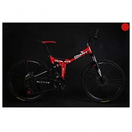 BXU-BG Fahrräder BXU-BG Outdoor-Sport 26" Fahrräder Full Suspension Mountainbike, 2130 Beschleunigt HighCarbon Stahlrahmen Stoßdämpfung (Color : Red, Size : 27 Speed)