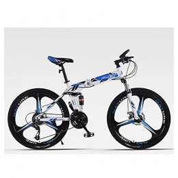 Chenbz Falträder Chenbz Outdoor-Sport 26" Folding Mountain Bike 27-Gang-Doppelhängefahrraddoppelscheibenbremse Fahrrad (Color : Blue)