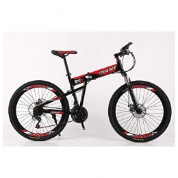 Chenbz Falträder Chenbz Outdoor-Sport Folding Mountain Bike 2130 Beschleunigt Fahrrad-Gabel Suspension MTB Faltbarer Rahmen 26" Räder mit Doppelscheibenbremsen (Color : Red, Size : 27 Speed)