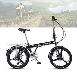 COKECO Fahrräder COKECO Folding 20 Zoll Klapprad, 7-Gang Mini Leichte Und Schnell Klappbare Doppelscheibenbremsen rutschfeste Verschleißfeste Reifen Unisex Tragbares All-Terrain-Faltrad