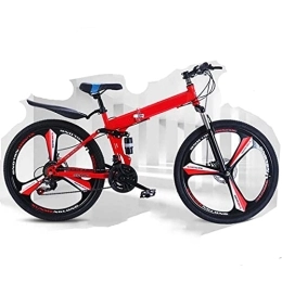 COUYY Fahrräder COUYY Faltbare Variable Geschwindigkeit One-Rad Mountainbike 24 Zoll 26-Zoll-männliche und weibliche Studenten-Fahrrad-Rennrad 21, Rot, 24