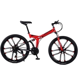 COUYY Fahrräder COUYY Faltendes Fahrrad Mountainbike 24 / 26 Zoll 21 / 24 / 27 Speed ​​Rennrad Fett Falten Fahrrad MTB Snow Beach Fahrrad, 21 Speed, 24 inches