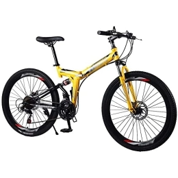 COUYY Fahrräder COUYY Mountainbike 21 / 24 / 27 Speed ​​Folding Mountain Bicycle Doppelscheiben Bremsfahrrad Falten Mountainbike Geeignet für Erwachsene 24 / 26 Zoll, 24 Speed, 26 inches