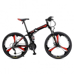 CXSMKP Fahrräder CXSMKP 26-Zoll-Faltrad Für Erwachsene, Mountainbike Für Männer, Frauen, 24-Gang-Doppelscheibenbremse, Gepäckträger, Rutschfester Fahrrad