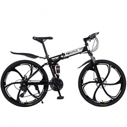  Falträder Eariy 26 Zoll Carbon Steel Mountainbike, Fahrrad mit Vollfederung, 22-Gang, Licht praktisches fitnessbike