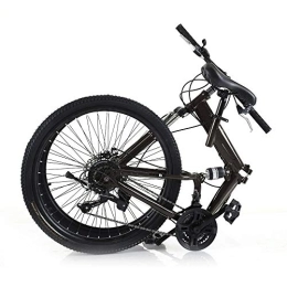 Ethedeal Falträder Ethedeal 26 Zoll Klappfahrrad, 21 Gang Faltrad Klappfahrrad Vorne Hinten Bremsen und V Bremse, Faltrad Mountainbike Camping Lastgewicht 150kg (Schwarz)