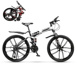 STRTG Falträder Faltbares Fahrrad, Klappfahrrad Sport- / Mountainbike / ultraleichte tragbare Falt-Fahrrad MTB, Zum 21 * 24 * 27 * 30 Geschwindigkeit 24 * 26 Zoll Quick-Fold-System Freizeit Fahrrad