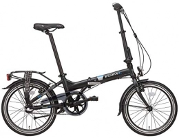 POPAL Fahrräder Folding Bike Folding POPAL Reload 20 Inch Aluminium Frame with Shimano Gear 3 Matt Black