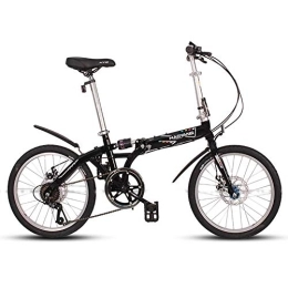 GJZM Fahrräder GJZM Mountainbike Erwachsene Unisex Falträder, 20"6-Gang-Faltrad aus kohlenstoffhaltigem Stahl, leichtes tragbares Doppelscheibenbremse-Stadtfahrrad, pink