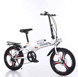 JI TA Falträder JI TA 20 Zoll Klapprad Faltrad Aluminium Damen Leicht Falträder Klappräder Männer Faltbar Fahrrad Erwachsene Mit Kinder Citybike Herren Klappfahrrad Urban Bike / White