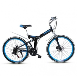 JI TA Falträder JI TA Faltrad Mountainbike 27 Zoll Klapprad Herren Aluminium Damen Leicht Falträder Klappräder Männer Faltbar Fahrrad Erwachsene Citybike Herren Klappfahrrad Urban Bike / Black blu