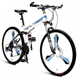 JLRTY Fahrräder JLRTY Mountainbike Mountainbike, 26 Zoll Faltbare Fahrräder 27 Geschwindigkeiten MTB Leichtes Aluminium Rahmen Scheibenbremse Fully (Color : Blue)