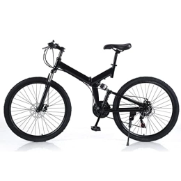 SHZICMY Fahrräder Klappfahrrad Erwachsene 26 Zoll Mountainbike Camping Schwarz Lastgewicht 150kg Jugendfahrrad Scheibenbremse fahrräder