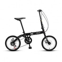 Klappräder Falträder Klappräder Mountainbike Kinderfahrrad Fahrrad Freestyle Classic Bike Einstellbare Geschwindigkeit 16-Zoll-Rad (Color : Black, Size : 125 * 86cm)
