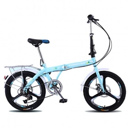 Klappräder Falträder Klappräder Sportfahrrad Faltbares Fahrrad Variable Geschwindigkeit 20 Zoll Sportfahrrad für Erwachsene Ultraleichtes tragbares kleines Fahrrad für Erwachsene (Color : Blue, Size : 149 * 10 * 111cm)