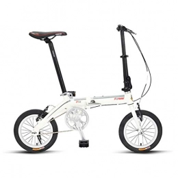 Klappräder Falträder Klappräder Sportfahrrad tragbares Fahrrad ohne Installation Klappspeicher Erwachsenen Kinderfahrrad 14 Zoll Sportfahrrad (Color : Weiß, Size : 115 * 10 * 96cm)