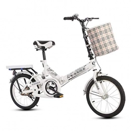 Klappräder Falträder Klappräder Sportfahrräder kleine Falträder tragbare Stallräder für Erwachsene 20-Zoll-Offroad-Sporträder mit Stoßdämpfung (Color : Weiß, Size : 150 * 10 * 115cm)
