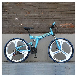 KXDLR Falträder KXDLR 26-Zoll-Berg-Fahrrad, City Road Fahrrad-Reiten Damping Herren MTB Sport Und Freizeit Mit Doppelscheibenbremse (Größe: 21 Speed), Blau