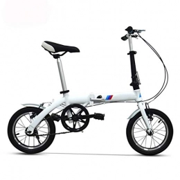 LXJ Fahrräder LXJ 14-Zoll-Ultraleicht-Faltrad Tragbares Stadtfahrrad Aus Aluminiumlegierung for Erwachsene Und Jugendliche, V-Bremse, Single Speed
