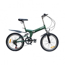 LXJ Fahrräder LXJ 20-Zoll-Ultraleicht-Falt-Mountainbike Tragbares Citybike Aus Kohlenstoffstahl for Erwachsene Und Jugendliche, Stoßdämpfung, 6-Gang