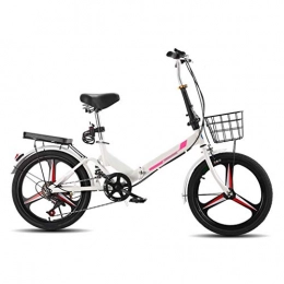 LXJ Fahrräder LXJ Leichtes 20-Zoll-Einrad-Faltrad, Neutrales Pendlerfahrrad for Erwachsene Und Jugendliche, 6-Gang-Stoßdämpferrahmen Aus Kohlenstoffhaltigem Stahl