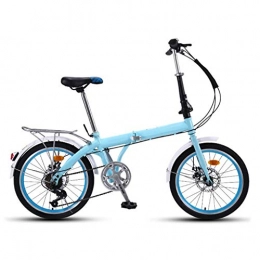 LXJ Fahrräder LXJ Leichtes Faltbares Fahrrad for Die Arbeit In Der Stadt, Mechanische 20-Zoll-7-Gang-Scheibenbremse, Zweilagiger Messerring, Unisex for Erwachsene Studenten