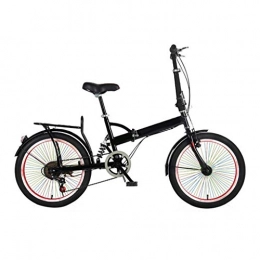 LXJ Fahrräder LXJ Tragbares City-Faltrad, 20-Zoll-6-Gang-Farbspeichenrad Mit V-Bremsfederung, Geeignet for Erwachsene Männer, Frauen Und Studenten
