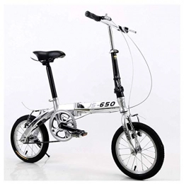 Mnjin Fahrräder Mnjin Outdoor-Sport Klapprad, ideal für Stadtfahrten, Leichter Aluminiumrahmen, vordere und hintere Kotflügel und V-Style-Bremsen14-Zoll-Räder
