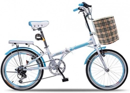 Mnjin Falträder Mnjin Rennrad Faltrad Tragbarer Rahmen Aus Kohlenstoffstahl Student Kinder Mnner und Frauen 20 Zoll 7 Geschwindigkeit
