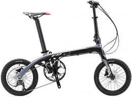Mnjin Fahrräder Mnjin Rennrad Faltrad Ultraleicht Carbon Doppelscheibenbremsen Adult Shift Fahrrad versteckt abschliebare Faltschliee 16 Zoll