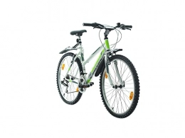 Multibrand Distribution Falträder Multibrand PROBIKE 6th Sense 26 Zoll Mountainbike Shimano 18 Gang, Mädchen-Fahhrad & Damen-Fahhrad geeignet ab 155 cm - 175 cm (Weiß glänzendes Neongrün)