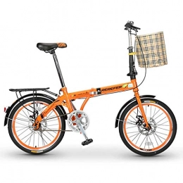 NIUYU Fahrräder NIUYU Folding Fahrrad, Single Speed Mini Ultraleicht Tragbare Faltrad Klapprad Scheibenbremsen Citybike für Schüler City Commuter Unisex-B-20Zoll