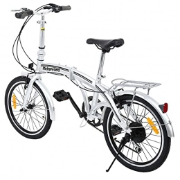 Ridgeyard Fahrräder Ridgeyard Faltbares Fahrrad Folding Bike City Bike Bicycle 20 Zoll 6 Gang Faltmaschine Shimano (Silber-2)