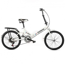 Tbagem-Yjr Fahrräder Tbagem-Yjr 6 Geschwindigkeits-Faltrad, Rennrad Mountainbike 20 Zoll Räder Pendlerfahrrad (Color : White)