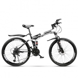 Tbagem-Yjr Falträder Tbagem-Yjr Folding Mountain-Bike, 26-Zoll-Dämpfung EIN Rad Geländestraßenfahrrad for Erwachsene (Color : Black, Size : 21 Speed)